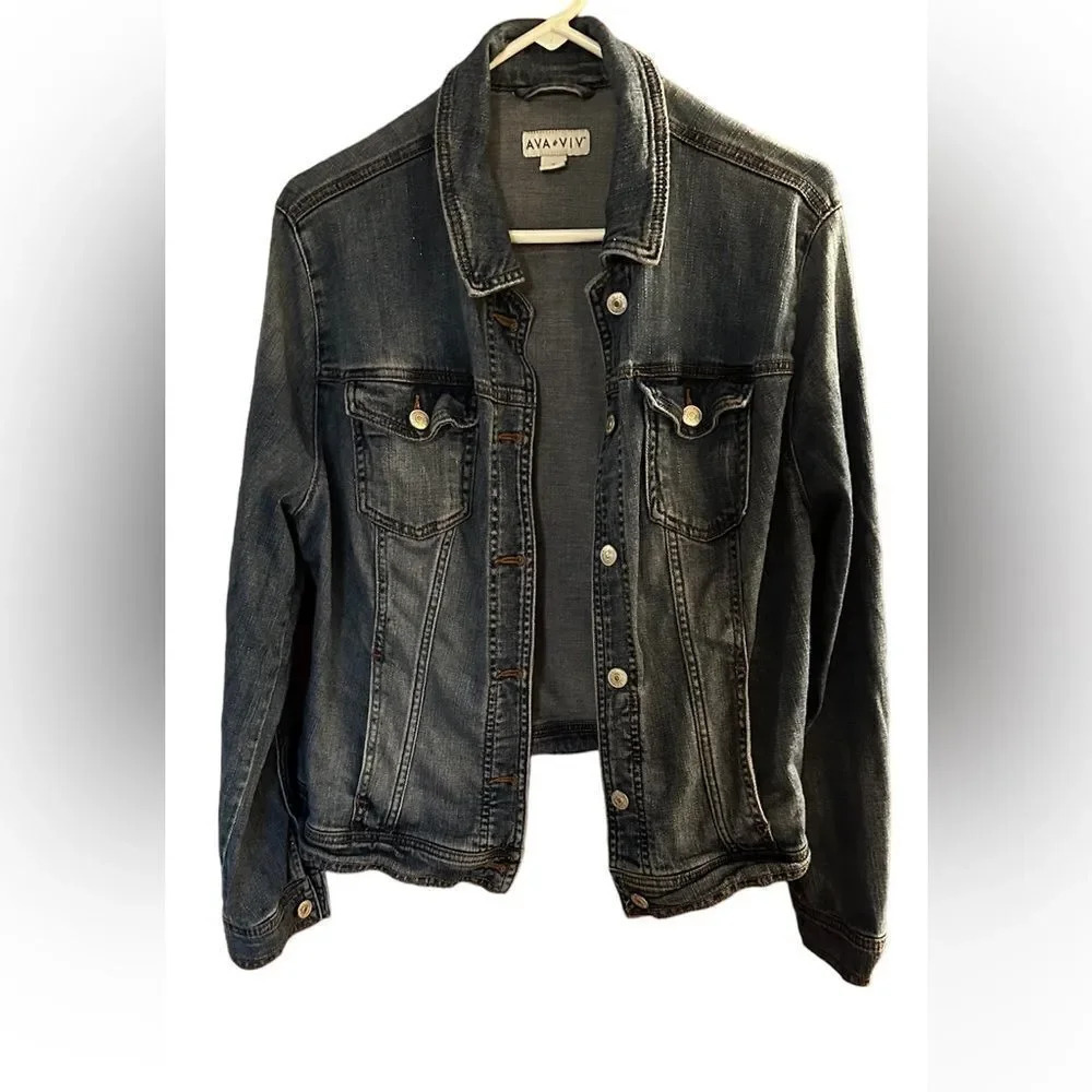 Ava & Viv Blue jean jacket women’s size medium
